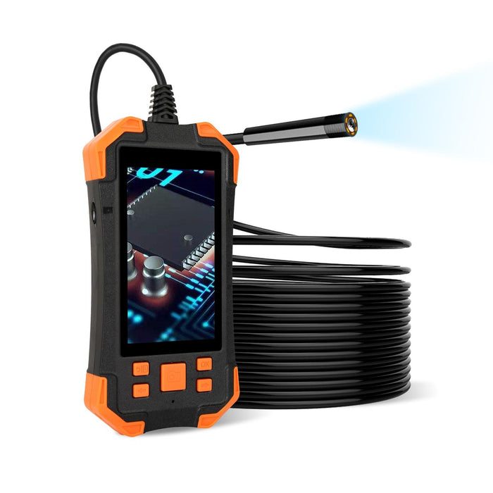 4.3 Inch Ips Screen 5.5Mm Single Camera Ip67 Waterproof Hard Cable Digital Endoscope Length 10M Black Orange