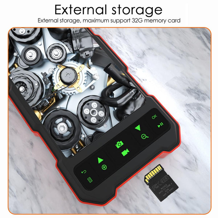 4.5 Inch Ips Colour Screen 8Mm Single Camera Split Hard Cable Industrial Endoscope Length 10M Black Red