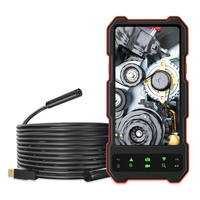 4.5 Inch Ips Colour Screen 5.5Mm Single Camera Split Hard Cable Industrial Endoscope Length 10M Black Red