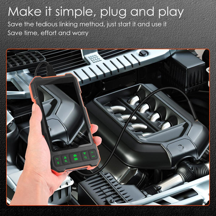 4.5 Inch Ips Colour Screen 3.9Mm Single Camera Split Hard Cable Industrial Endoscope Length 1M Black Red