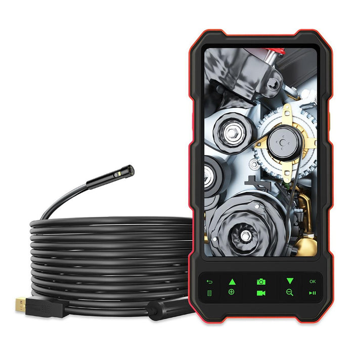 4.5 Inch Ips Colour Screen 7.9Mm Dual Camera Split Hard Cable Industrial Endoscope Length 10M Black Red