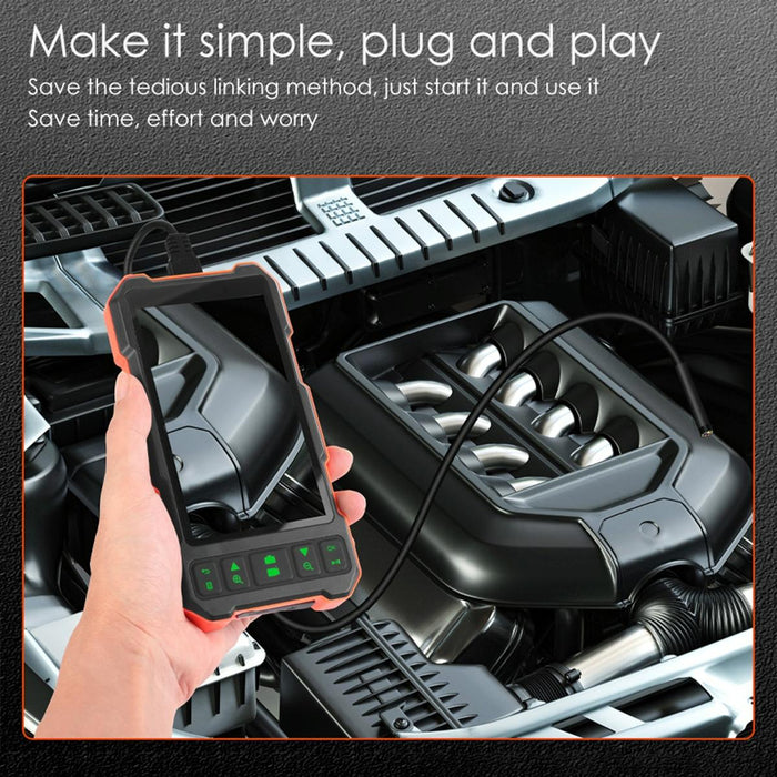 4.5 Inch Ips Colour Screen 7.9Mm Dual Camera Split Hard Cable Industrial Endoscope Length 10M Black Red