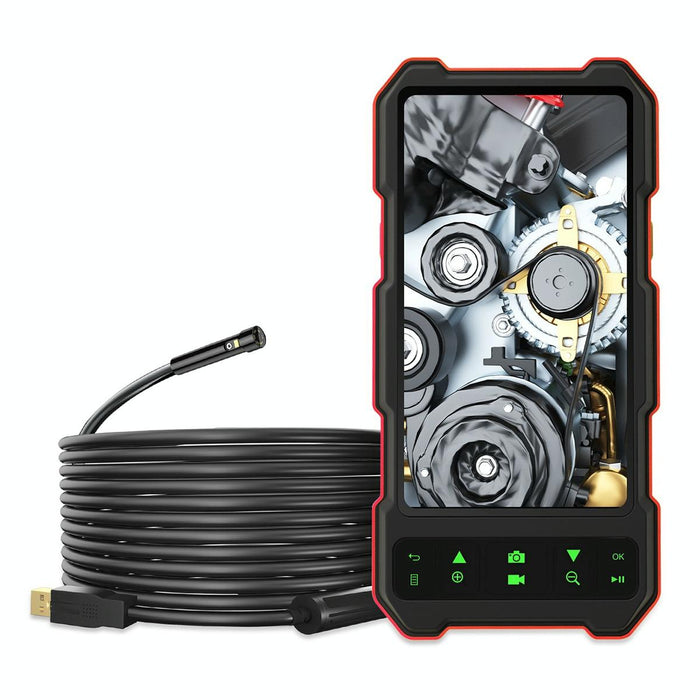 4.5 Inch Ips Colour Screen 5.5Mm Dual Camera Split Hard Cable Industrial Endoscope Length 1M Black Red