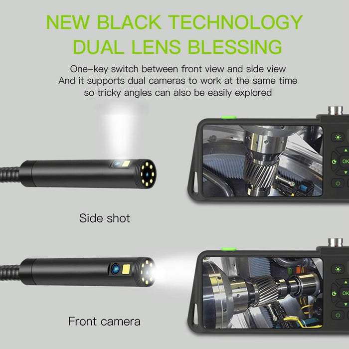 4.5 Inch Ips Colour Screen 5.5Mm Single Camera Hard Cable Industrial Endoscope Length 10M Black Orange