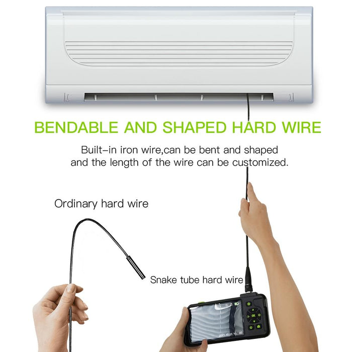 4.5 Inch Ips Colour Screen 3.9Mm Single Camera Hard Cable Industrial Endoscope Length 1M Black Orange