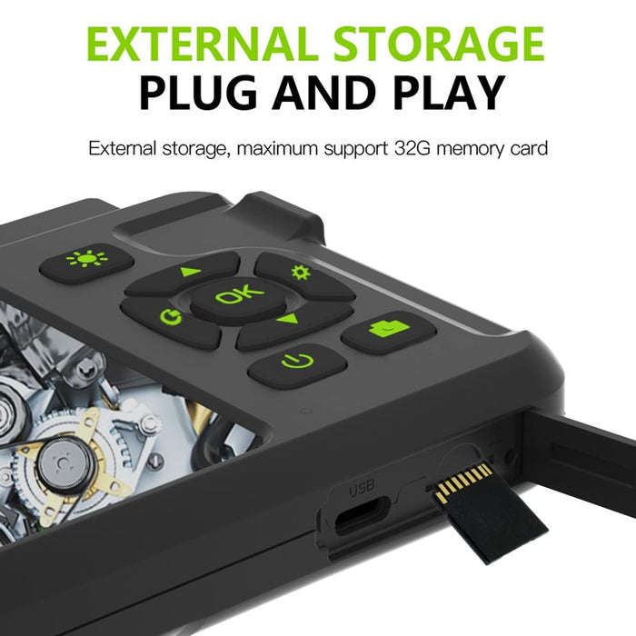 4.5 Inch Ips Colour Screen 3.9Mm Single Camera Hard Cable Industrial Endoscope Length 1M Black Orange