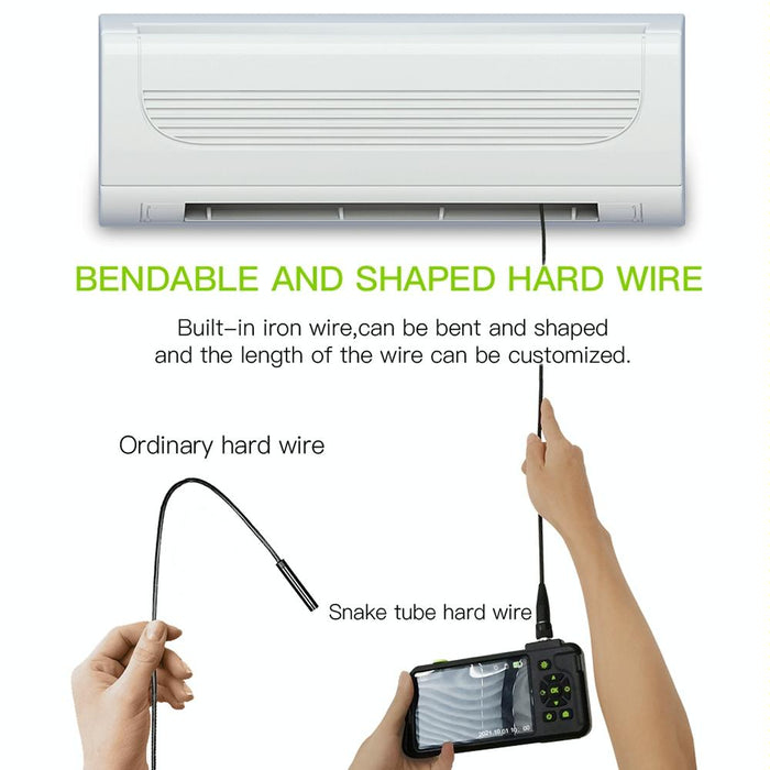 4.5 Inch Ips Colour Screen 5.5Mm Dual Camera Hard Cable Industrial Endoscope Length 1M Black Orange