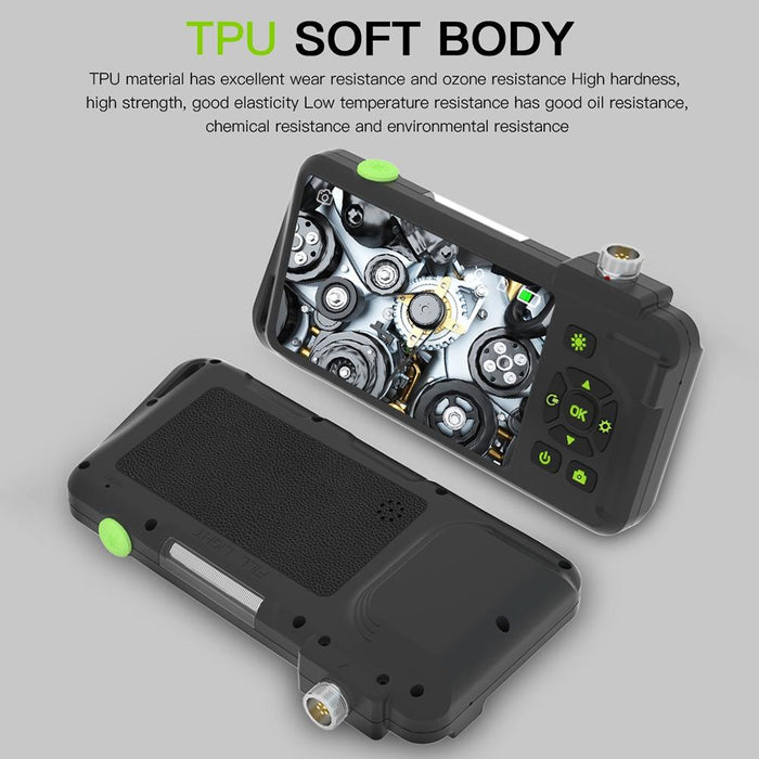 4.5 Inch Ips Colour Screen 7.9Mm Triple Camera Hard Cable Industrial Endoscope Length 10M Black