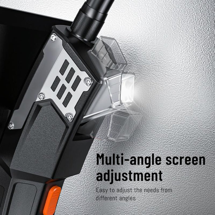 5 Inch Ips Colour Screen 3.9Mm Single Camera Handheld Hard Cable Hd Industrial Endoscope Length 1M Orange Black