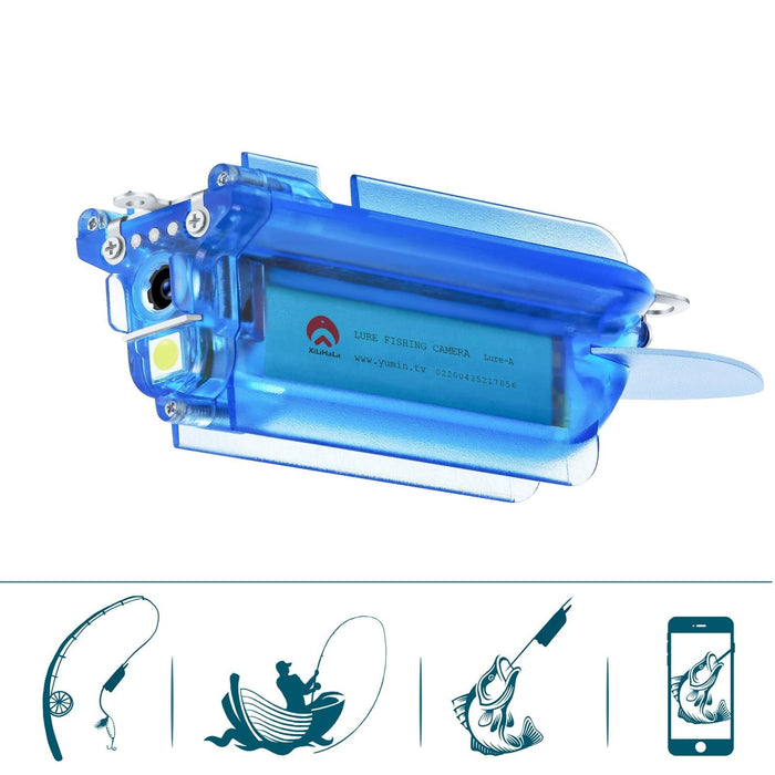 1080P Wireless Underwater Fishing Video Camera With Loop Recording / App Remote Control Blue