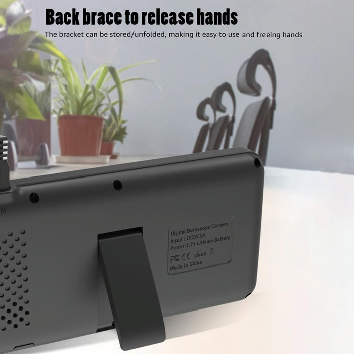 5 Inch Ips Screen 8Mm Single Lens Ip67 Waterproof Industrial Endoscope With Bracket Length 10M