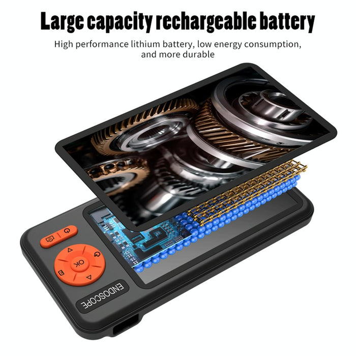 5 Inch Ips Screen 5.5Mm Dual Lens Ip67 Waterproof Industrial Endoscope With Bracket Length 1M