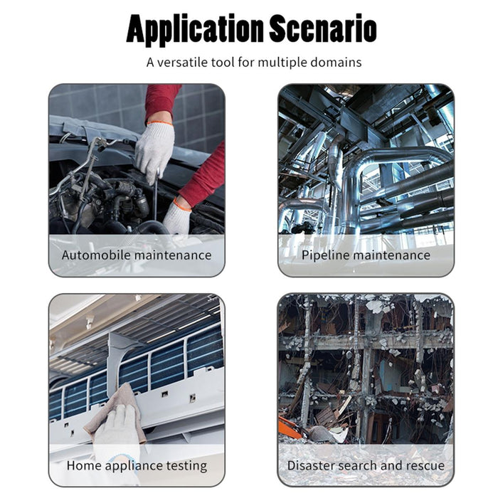 5 Inch Ips Screen 7.9Mm Triple Lens Ip67 Waterproof Industrial Endoscope With Bracket Length 10M