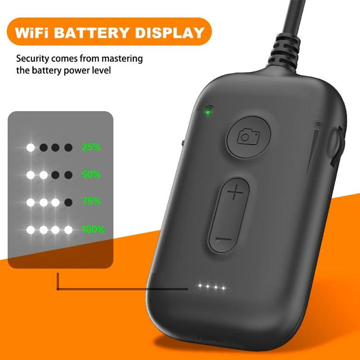 8Mm Single Camera Wifi Connected Hard Cable Hd Industrial Endoscope Length 10M Black