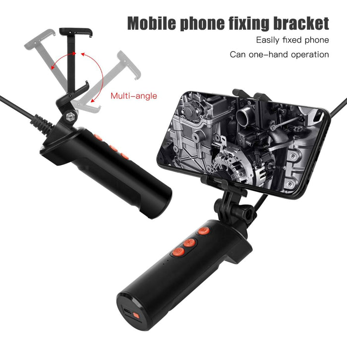 F280 1080P Ip68 Waterproof Dual Camera Wifi Digital Endoscope Length 1M Snake Tube Black