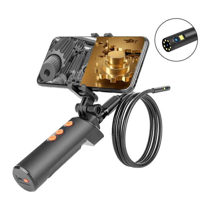 1080P Ip68 Waterproof Dual Camera Wifi Digital Endoscope Length 5M Snake Tube Black