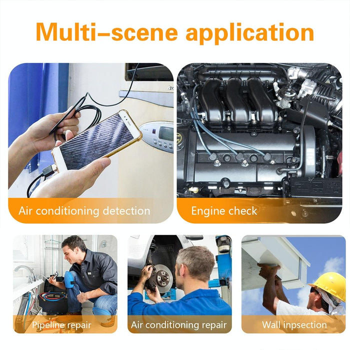 Inskam107 3.9Mm 3 In 1 Hd Waterproof Industry Digital Endoscope Inspection Camera Length 3.5M Hard Cable