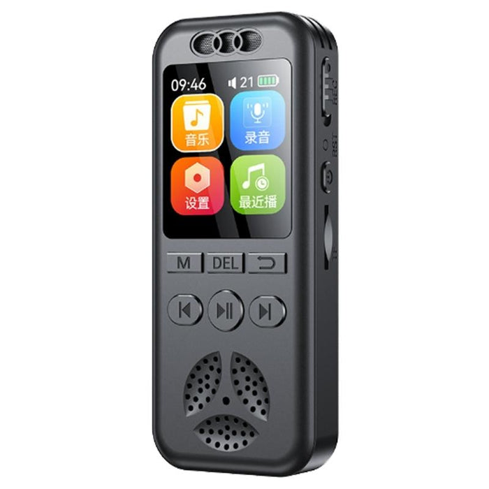 Hd Colour Screen Smart Noise Reduction Voice Recorder Black