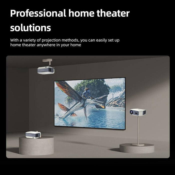 A004 Pro 1920 X 1080P 9000Lumen Android 9.0 Portable Lcd Projector White