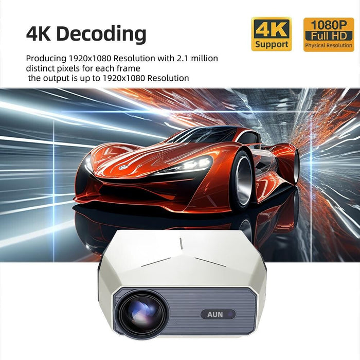 A004 Pro 1920 X 1080P 9000Lumen Android 9.0 Portable Lcd Projector White