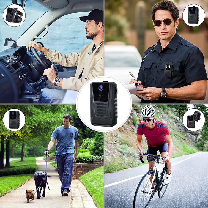 1080P Portable Multifunctional Wearable Camera Black