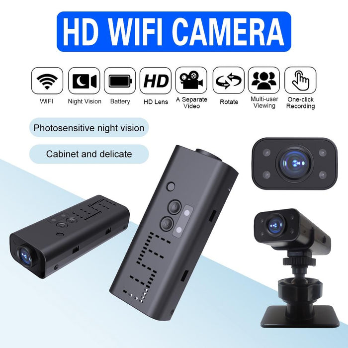 720P Smart Remote Wifi Camera Supports Infrared Night Vision Black