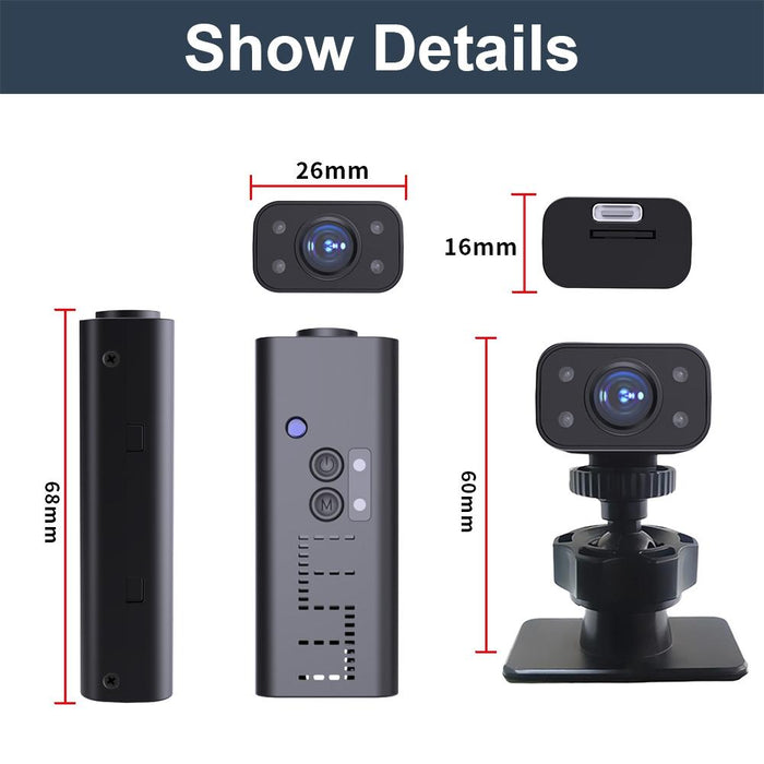 720P Smart Remote Wifi Camera Supports Infrared Night Vision Black