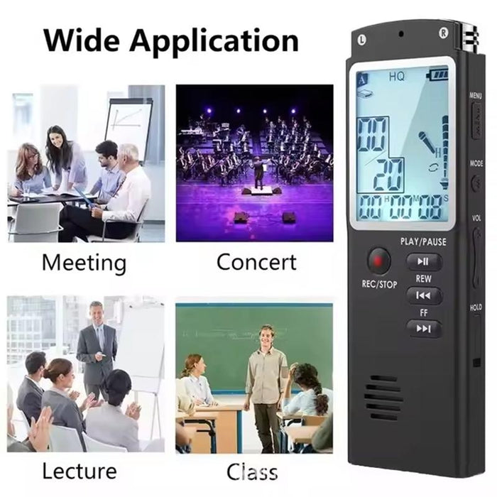 Smart Hd Noise Cancelling Voice Recorder Mp3 Player Memory 8Gb Black