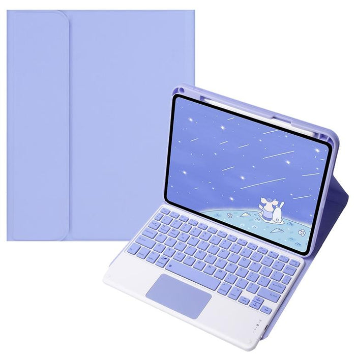 11 Inch Bluetooth Keyboard Case With Touchpad Candy Color Square Keys