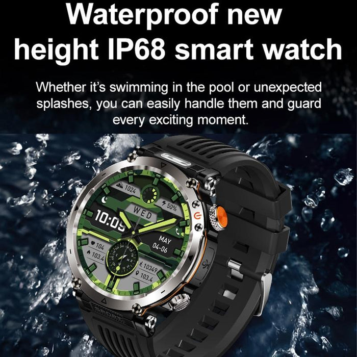 Waterproof Smart Watch Flashlight Compass Inch