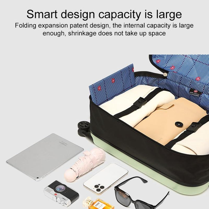 Foldable Portable Universal Wheel Trolley Luggage Suitcase With Combination Lock