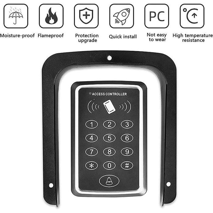 Outdoor Rainproof Cover For Video Doorbell Metal Wind And Sun Protection Box Black