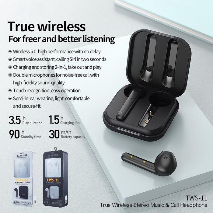 True Wireless Bluetooth Earphones With Charging Box