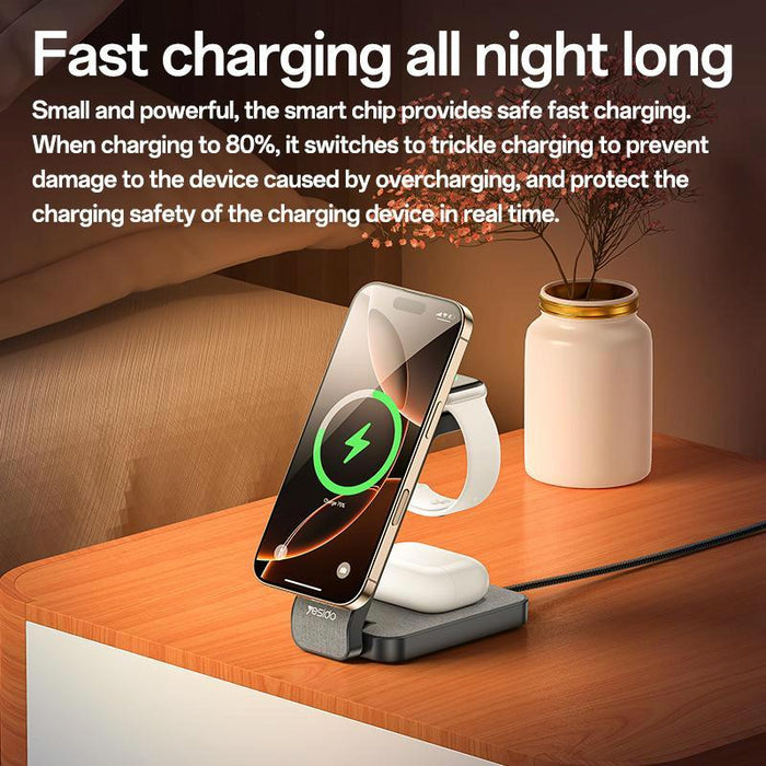 4 In 1 Magnetic Wireless Charging Stand With Night Light