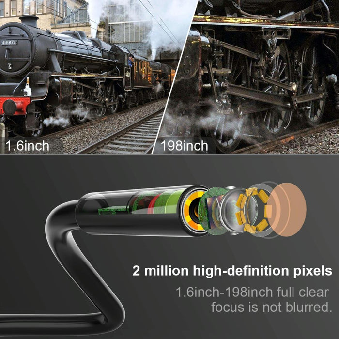 5.5Mm 1080P Ip68 Waterproof 4.3 Inch Screen Single Camera Digital Endoscope Line Length 5M