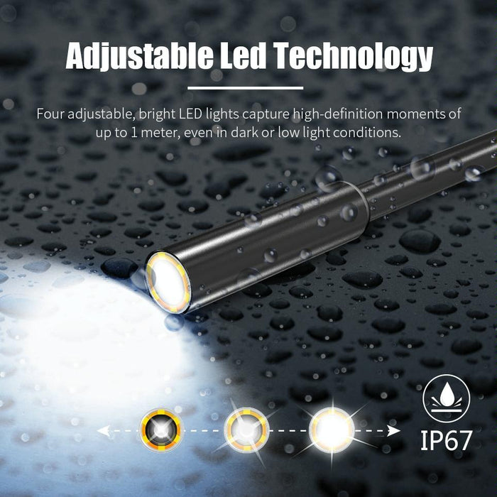 5.5Mm 1080P Ip68 Waterproof 4.3 Inch Screen Single Camera Digital Endoscope Line Length 5M