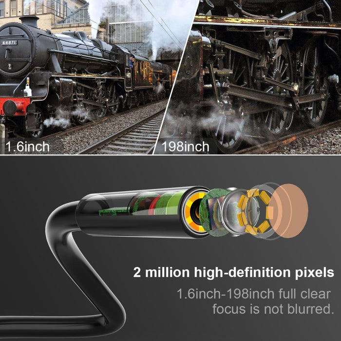 8Mm 1080P Ip68 Waterproof 4.3 Inch Screen Single Camera Digital Endoscope Line Length 7M