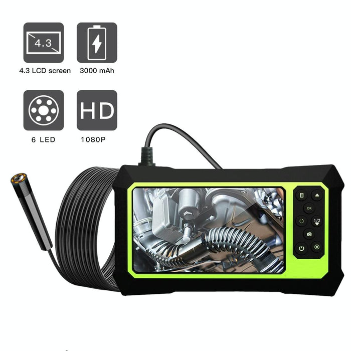 8Mm 1080P Ip68 Waterproof 4.3 Inch Screen Single Camera Digital Endoscope Line Length 5M