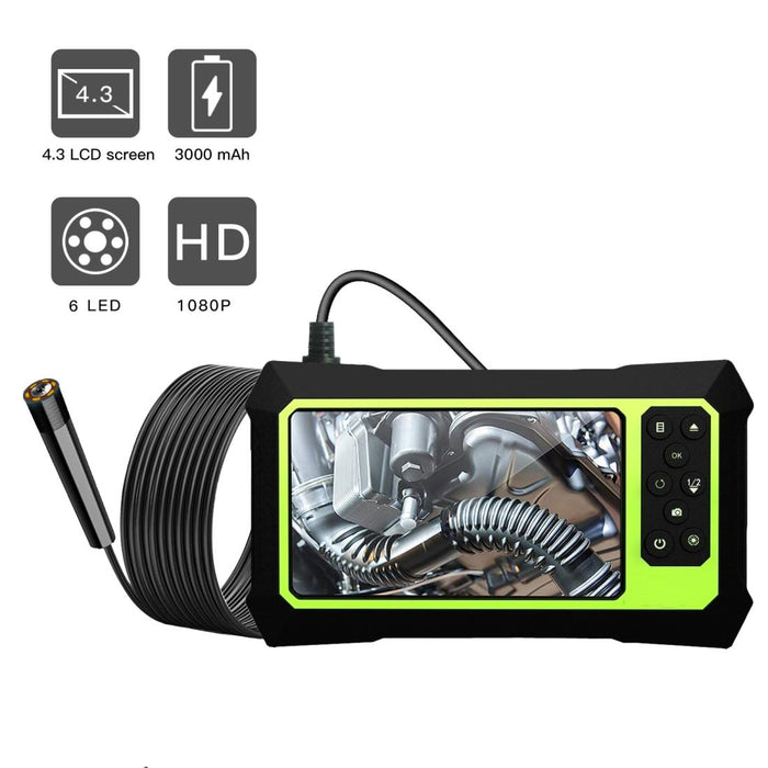 8Mm 1080P Ip68 Waterproof 4.3 Inch Screen Dual Camera Digital Endoscope Line Length 5M