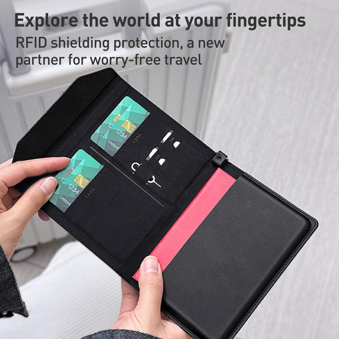 Multifunctional Magnetic Passport Card Holder Rfid Anti-Theft Document Bag