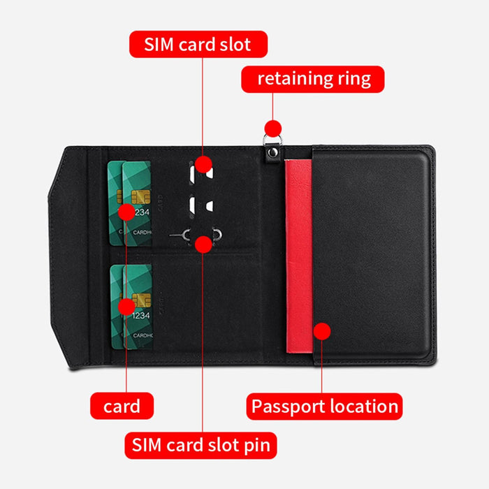 Multifunctional Magnetic Passport Card Holder Rfid Anti-Theft Document Bag