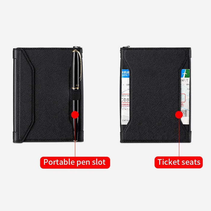 Multifunctional Magnetic Passport Card Holder Rfid Anti-Theft Document Bag