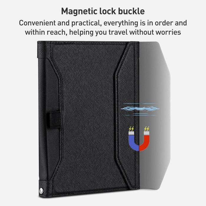 Multifunctional Magnetic Passport Card Holder Rfid Anti-Theft Document Bag