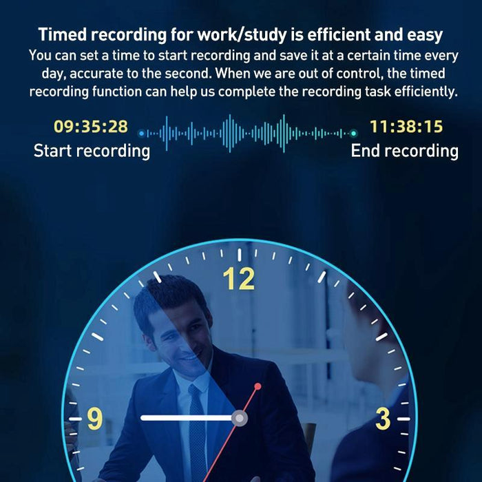 Zd70 Smart Hd Noise Reduction Voice Control Recording Pen Black