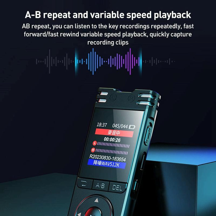 Zd70 Smart Hd Noise Reduction Voice Control Recording Pen Black