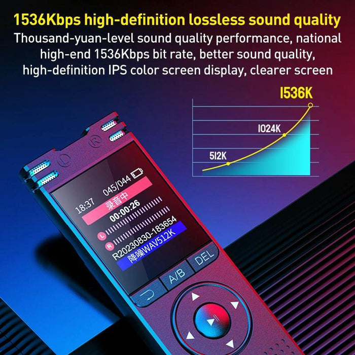 Zd70 Smart Hd Noise Reduction Voice Control Recording Pen Black