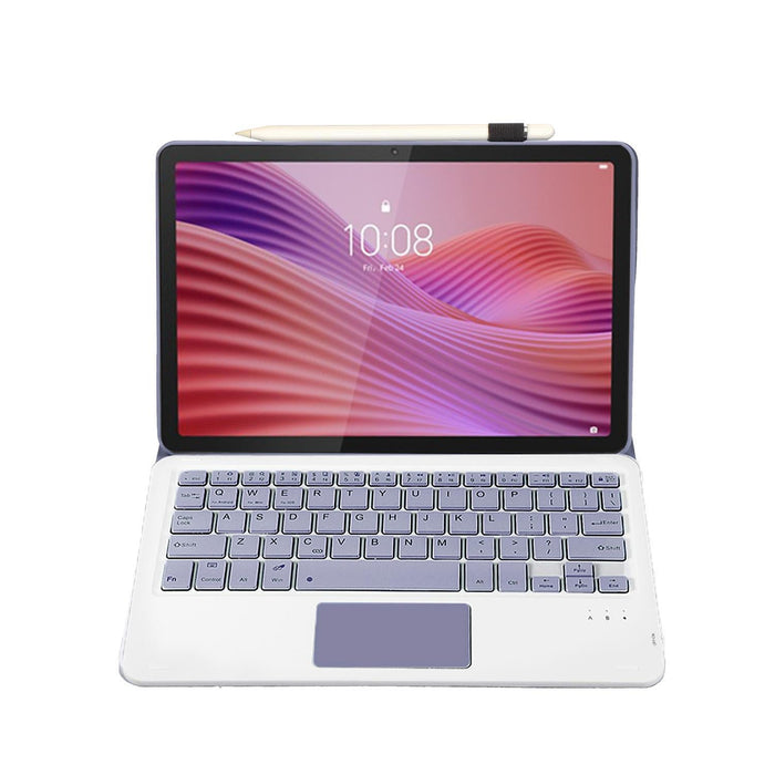 For Lenovo Tab 10.1 / Zhaoyang K10C 10.1 Ultra-Thin Detachable Bluetooth Keyboard Leather Tablet Case With Touchpad