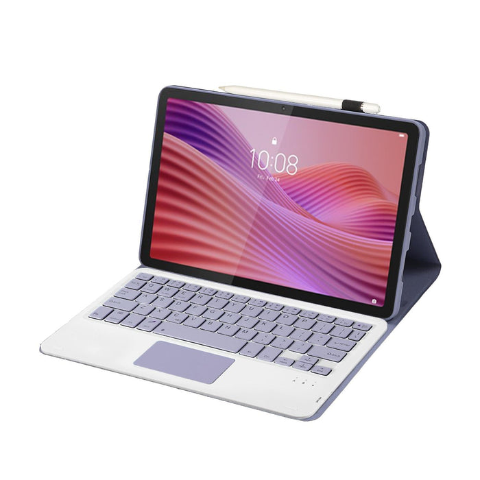 For Lenovo Tab 10.1 / Zhaoyang K10C 10.1 Ultra-Thin Detachable Bluetooth Keyboard Leather Tablet Case With Touchpad