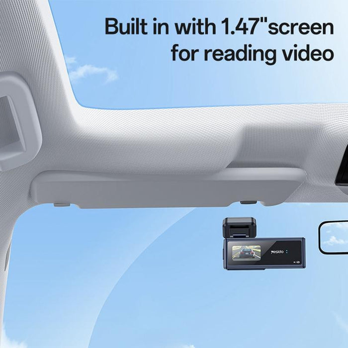 1K Hd Dual Dash Cam With 1.47 Screen Black