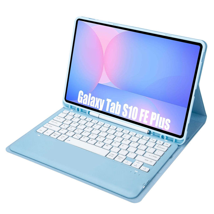 Detachable Bluetooth Keyboard Leather Case For Galaxy Tab S10 Fe+